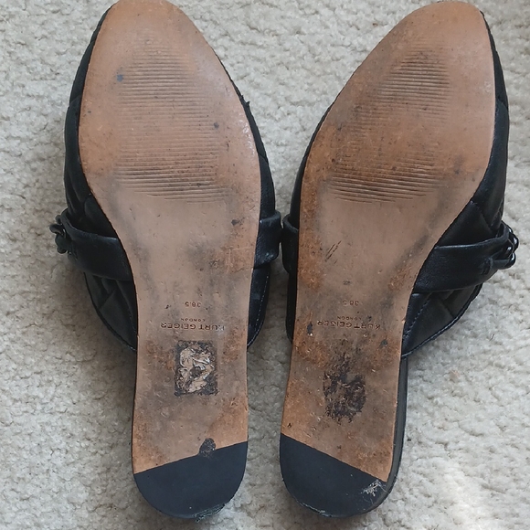 Black Kurt Geiger Chelsea Mules - Chain & Quilt Design - Picture 7 of 7